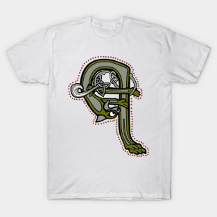 Celtic Cat Letter Q T-Shirt